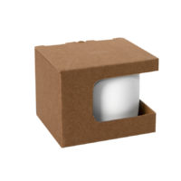 Коробка для кружек 23504, 26701, размер 12,3х10,0х9,2 см, микрогофрокартон, коричневый, изображение 1