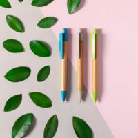 Ручка шариковая SYDOR, бамбук, пластик с пшеничным волокном — 346495/08_1, изображение 3