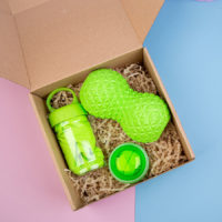Набор подарочный SHAPEME: массажер, тренажер, полотенце, коробка с наполнителем, зеленое яблоко, изображение 2