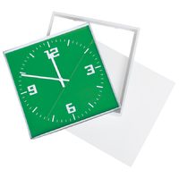 Часы настенные «КВАДРАТ»; зеленый, 30*30 см; пластик; без элементов питания, изображение 2