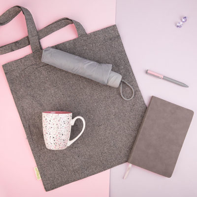 Набор подарочный DUSTYROSE: кружка, ручка, зонт, бизнес-блокнот, сумка, серый/розовый — 35047/38_1, изображение 1
