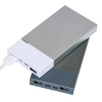 Универсальный аккумулятор «Slim Pro» (10000mAh),белый, 13,8х6,7х1,5 см,пластик,металл — 24200/01_1, изображение 3