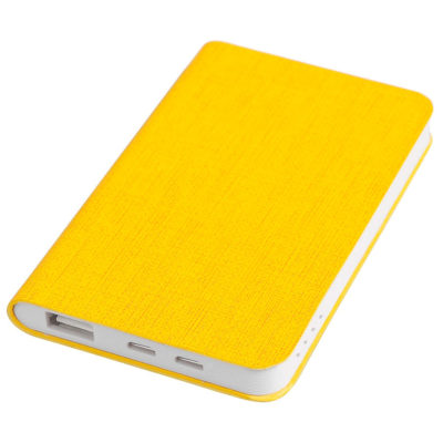 Универсальный аккумулятор «Provence» (4000mAh),желтый, 7,5х12,1х1,1см, искусственная кожа,пл — 23103/03_1, изображение 1