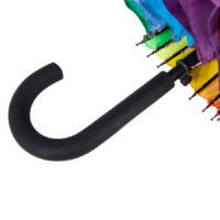 Зонт-трость  «Радуга», пластиковая ручка, полуавтомат, изображение 5
