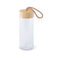 Бутылка для воды BURDIS, 420 мл, бамбук, стекло, изображение 1