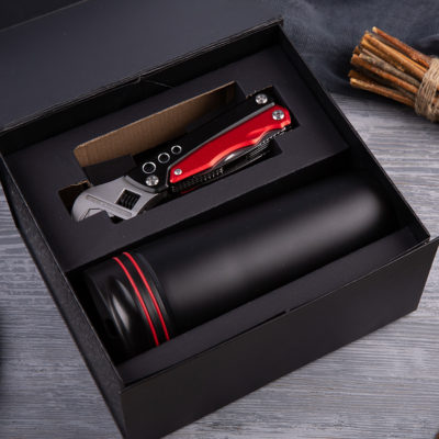 Набор подарочный RAYMAN: термокружка, мультиинструмент, коробка, черный, красный, изображение 1