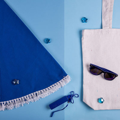 Набор подарочный OCEAN MEMORY: плед пляжный, очки, зарядное устройство, сумка, изображение 1