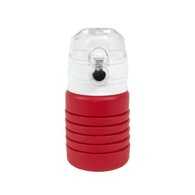 Бутылка для воды складная с карабином SPRING, 550/250 мл,  силикон — 29800/08_1, изображение 1
