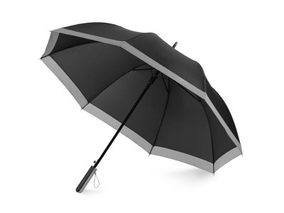 Зонт-трость Reflect полуавтомат, в чехле, черный (Р), изображение 1