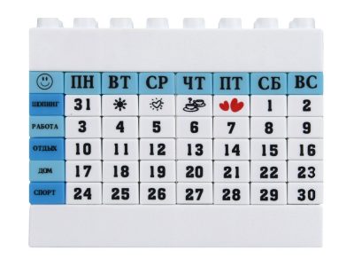 Календарь Лего, синий — 279402_2, изображение 2