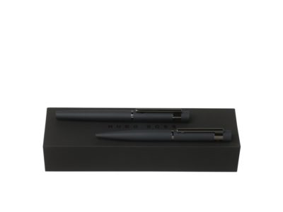 Подарочный набор: ручка шариковая, ручка-роллер. Hugo Boss, темно-синий, изображение 1