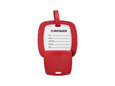 Бирка для багажа WENGER, красная, полиуретан, 4,1 x 4,1 x 0,4 см, изображение 1