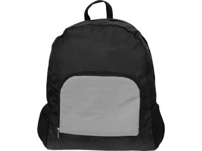 Рюкзак складной Reflector со светоотражающим карманом, темно-серый/серебристый, изображение 6