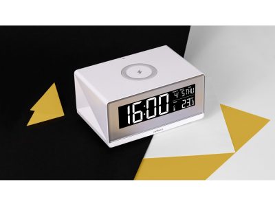 Часы с беспроводным зарядным устройством Rombica Timebox 2, белый, изображение 8