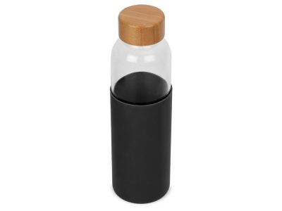 Бутылка для воды стеклянная Refine, в чехле, 550 мл, черный — 887317_2, изображение 1