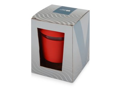 Стеклянный стакан Monday с силиконовой крышкой и манжетой, 350мл, красный — 885201_2, изображение 6