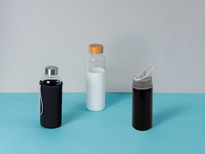 Бутылка для воды Pure c чехлом, 420 мл, черный — 887320_2, изображение 6