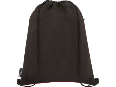 Рюкзак со шнурком Ross из переработанного ПЭТ, heather dark red — 12051802_2, изображение 3