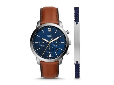 Подарочный набор: часы наручные мужские, браслет. Fossil, изображение 1