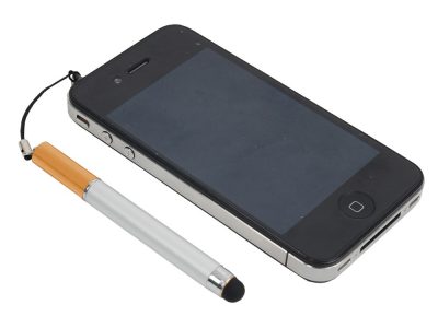 Ручка-подвеска на мобильный телефон со стилусом, серебристый/золотистый, изображение 4