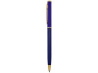 Ручка шариковая Жако с серебристой подложкой, темно-синий, изображение 3