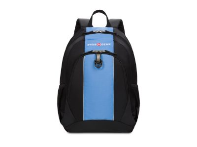 Рюкзак SWISSGEAR, чёрный/голубой, полиэстер, 32х14х45 см, 20 л, изображение 3