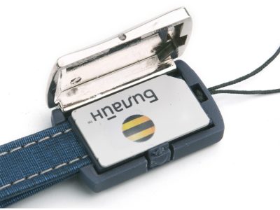 Подвеска для мобильного телефона с отделением для хранения SIM-карт, синий/серебристый, изображение 2