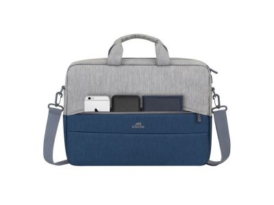 RIVACASE 7532 grey/dark blue сумка для ноутбука 15.6», изображение 14