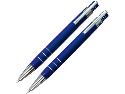 Набор Эльба: ручка шариковая, механический карандаш в футляре синий — 51402.02_2, изображение 1