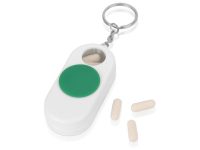 Брелок-футляр для  таблеток Pill, белый/зеленый, изображение 2