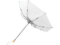 Birgit, складной ветроустойчивой зонт диаметром 21 дюйм из переработанного ПЭТ, белый — 10914501_2, изображение 3