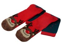 Набор носков с рождественской символикой в мешке женские, 2 пары, красный, изображение 4