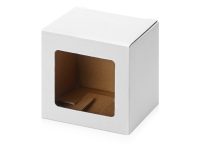 Коробка для кружки с окном, 11,2х9,4х10,7 см., белый, изображение 1
