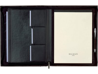 Папка А4 Millau на молнии от Balmain с блокнотом, коричневый, изображение 3