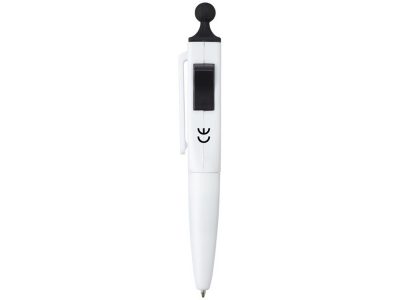 Ручка шариковая Clic Pen, белый/черный — 10222300_2, изображение 2