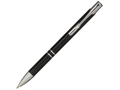 Алюминиевая шариковая кнопочная ручка Moneta, синие чернила, черный — 10710500_2, изображение 1