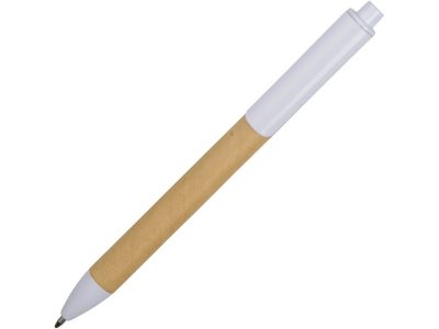 Ручка картонная пластиковая шариковая Эко 2.0, бежевый/белый — 18380.06_2, изображение 2