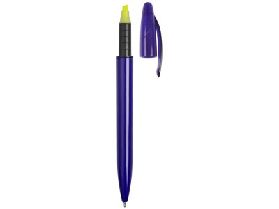 Ручка пластиковая шариковая Mark с хайлайтером, синий — 73382.02_2, изображение 4
