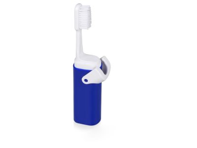 Складная зубная щетка Clean Box, синий/белый, изображение 1