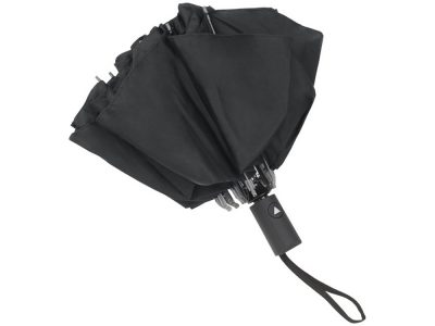 Зонт складной полуавтомат, черный — 10913200_2, изображение 2