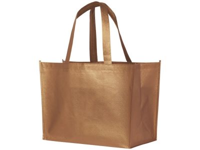 Ламинированная сумка-шоппер Alloy, медно-красный — 12039401_2, изображение 1