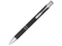 Кнопочная шариковая ручка Moneta из анодированного алюминия, синие чернила, черный — 10716300_2, изображение 1