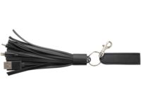 Тканевый кабель для зарядки Tassel 3-в-1, черный — 12396400_2, изображение 2