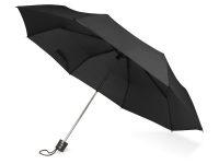 Зонт складной Columbus, механический, 3 сложения, с чехлом, черный — 979007_2, изображение 1