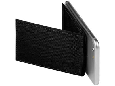 Кошелек-подставка для телефона RFID премиум-класса, черный — 13496900_2, изображение 5