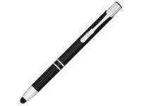 Шариковая кнопочная ручка-стилус Moneta из анодированного алюминия, черный — 10729800_2, изображение 1