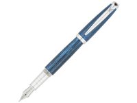 Ручка перьевая Pierre Cardin MAJESTIC с колпачком на резьбе, синий/черный/серебро — 417563_2, изображение 1
