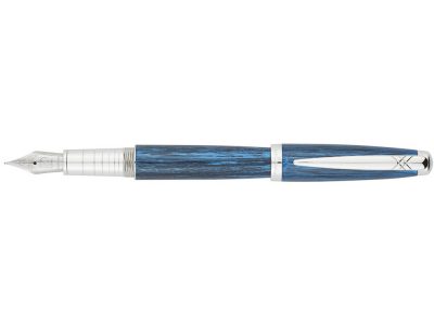 Ручка перьевая Pierre Cardin MAJESTIC с колпачком на резьбе, синий/черный/серебро — 417563_2, изображение 3