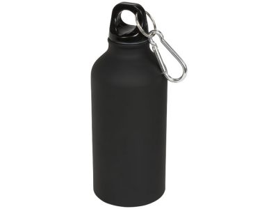 Матовая спортивная бутылка Oregon с карабином и объемом 400 мл, черный — 10055900_2, изображение 1