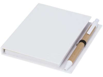 Цветной комбинированный блокнот с ручкой, белый — 21022600_2, изображение 1